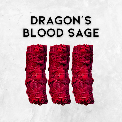 4″ Dragon’s Blood Red Sage Smudge Sticks –  Cleansing & Protection